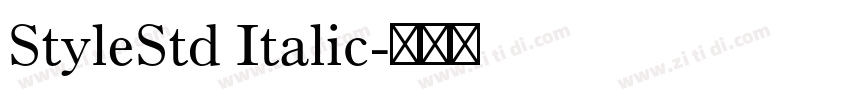 StyleStd Italic字体转换